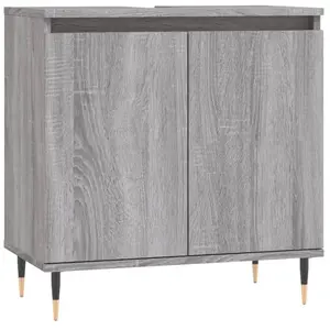 vidaXL Armoire de bain sonoma gris 58x33x60 cm bois d'ingénierie pas cher
