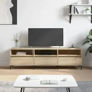Comparateur de prix : vidaXL Meuble TV chêne sonoma 150x30x44,5 cm bois d'ingénierie