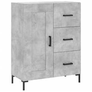 vidaXL Buffet gris béton 69,5x34x90 cm bois d'ingénierie pas cher
