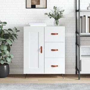 vidaXL Buffet blanc 69,5x34x90 cm bois d'ingénierie pas cher