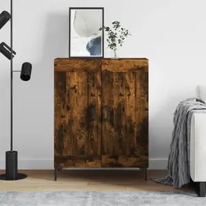 vidaXL Buffet chêne fumé 69,5x34x90 cm bois d'ingénierie pas cher