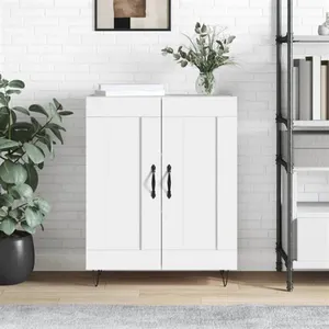 vidaXL Buffet blanc 69,5x34x90 cm bois d'ingénierie pas cher