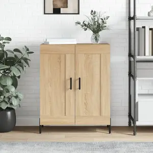 vidaXL Buffet chêne sonoma 69,5x34x90 cm bois d'ingénierie pas cher