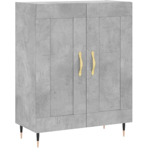 vidaXL Buffet gris béton 69,5x34x90 cm bois d'ingénierie pas cher