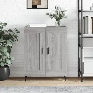vidaXL Buffet sonoma gris 69,5x34x90 cm bois d'ingénierie pas cher