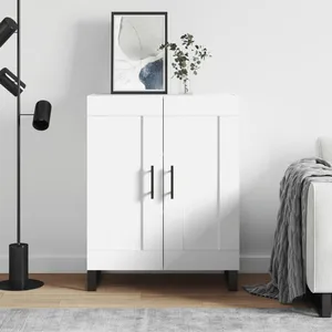 vidaXL Buffet blanc 69,5x34x90 cm bois d'ingénierie pas cher