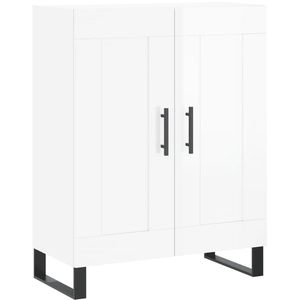 vidaXL Buffet Blanc brillant 69,5x34x90 cm Bois d'ingénierie pas cher