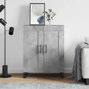 vidaXL Buffet gris béton 69,5x34x90 cm bois d'ingénierie pas cher