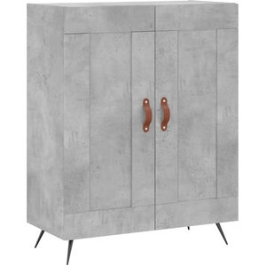 vidaXL Buffet gris béton 69,5x34x90 cm bois d'ingénierie pas cher