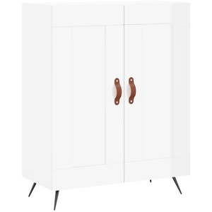 vidaXL Buffet Blanc brillant 69,5x34x90 cm Bois d'ingénierie pas cher
