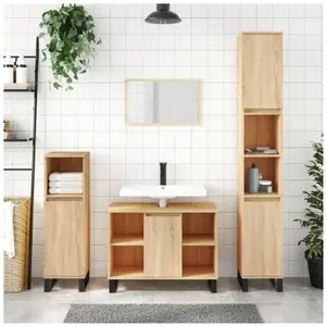 vidaXL Armoire salle de bain chêne sonoma 80x33x60cm bois d'ingénierie pas cher