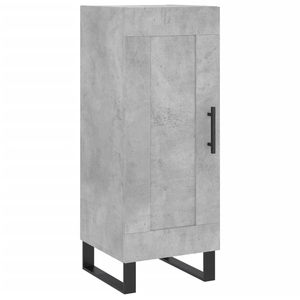 vidaXL Buffet Gris béton 34,5x34x90 cm Bois d'ingénierie pas cher