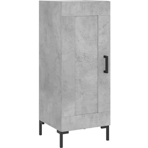 vidaXL Buffet Gris béton 34,5x34x90 cm Bois d'ingénierie pas cher