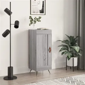 vidaXL Buffet Sonoma gris 34,5x34x90 cm Bois d'ingénierie pas cher