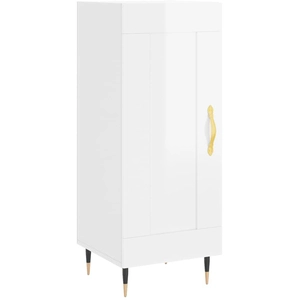 vidaXL Buffet Blanc brillant 34,5x34x90 cm Bois d'ingénierie