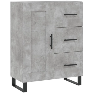 vidaXL Buffet gris béton 69,5x34x90 cm bois d'ingénierie pas cher