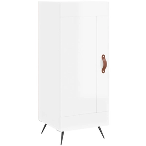 vidaXL Buffet Blanc brillant 34,5x34x90 cm Bois d'ingénierie