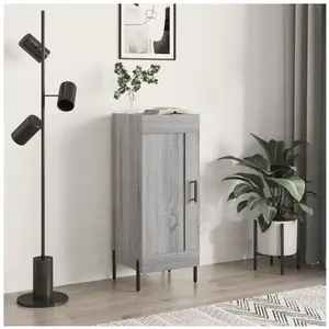vidaXL Buffet Sonoma gris 34,5x34x90 cm Bois d'ingénierie pas cher