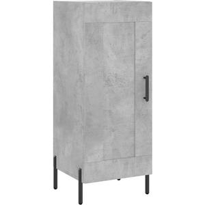 vidaXL Buffet Gris béton 34,5x34x90 cm Bois d'ingénierie pas cher