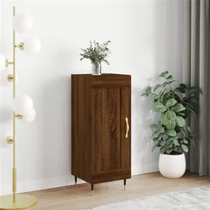 vidaXL Buffet Chêne marron 34,5x34x90 cm Bois d'ingénierie pas cher