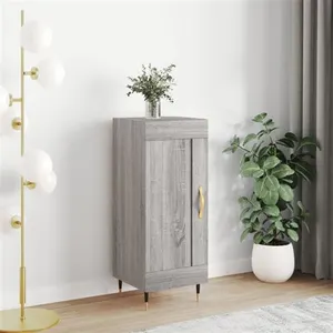 vidaXL Buffet Sonoma gris 34,5x34x90 cm Bois d'ingénierie pas cher