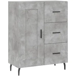 vidaXL Buffet gris béton 69,5x34x90 cm bois d'ingénierie pas cher