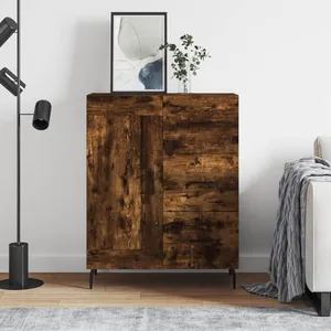 vidaXL Buffet chêne fumé 69,5x34x90 cm bois d'ingénierie