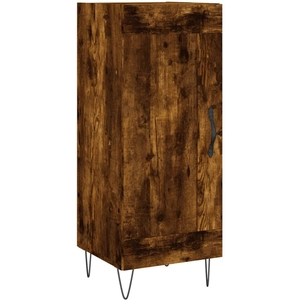 vidaXL Buffet Chêne fumé 34,5x34x90 cm Bois d'ingénierie pas cher