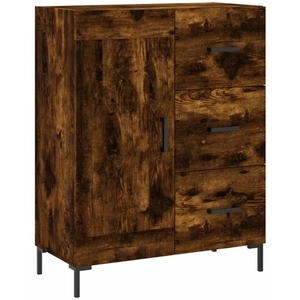 Comparateur de prix : vidaXL Buffet chêne fumé 69,5x34x90 cm bois d'ingénierie