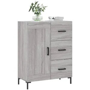 vidaXL Buffet sonoma gris 69,5x34x90 cm bois d'ingénierie pas cher