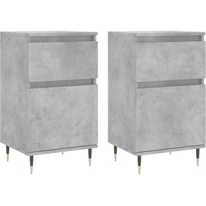 vidaXL Buffet gris béton 40x35x70 cm bois d'ingénierie pas cher