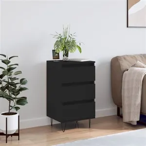 Comparateur de prix : vidaXL Buffet noir 40x35x70 cm bois d’ingénierie