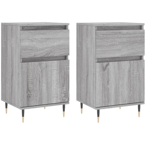 Comparateur de prix : vidaXL Buffets 2 pcs sonoma gris 40x35x70 cm bois d'ingénierie