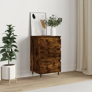 vidaXL Buffet chêne fumé 40x35x70 cm bois d'ingénierie pas cher