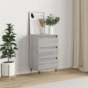 vidaXL Buffet sonoma gris 40x35x70 cm bois d'ingénierie pas cher