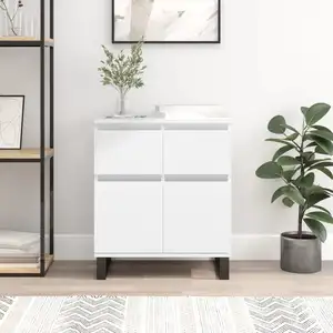 vidaXL Buffet Blanc 60x35x70 cm Bois d'ingénierie pas cher