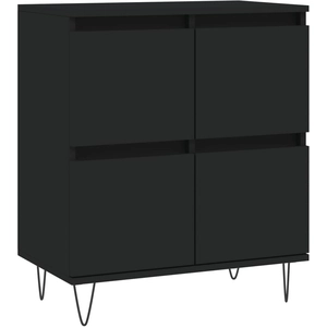 vidaXL Buffet Noir 60x35x70 cm Bois d'ingénierie pas cher