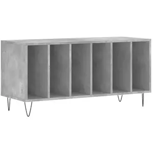 Comparateur de prix : vidaXL Armoire à disques gris béton 100x38x48 cm bois d'ingénierie