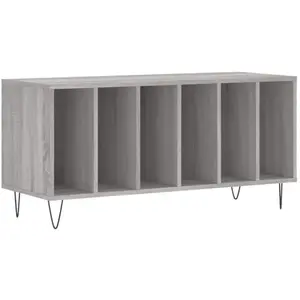 vidaXL Armoire à disques sonoma gris 100x38x48 cm bois d'ingénierie pas cher