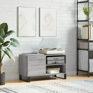 Comparateur de prix : vidaXL Armoire à disques sonoma gris 85x38x48 cm bois d'ingénierie