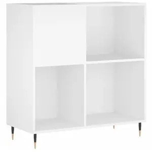 Comparateur de prix : vidaXL Armoire à disques blanc 84,5x38x89 cm bois d'ingénierie