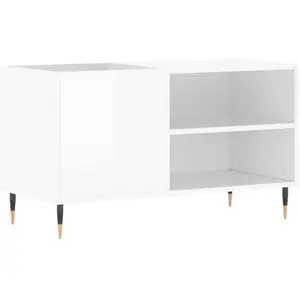 Comparateur de prix : vidaXL - Platenkast - 85x38x48 - cm - bewerkt - hout - hoogglans - wit