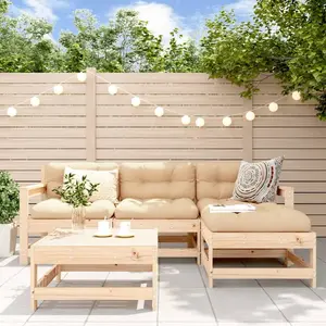 vidaXL Salon de jardin 5 pcs bois massif de pin pas cher