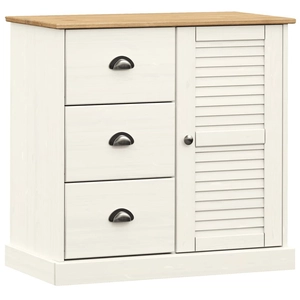 vidaXL Buffet avec tiroirs VIGO 78x40x75 cm blanc bois massif de pin pas cher