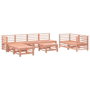 vidaXL Salon de jardin 9 pcs bois massif douglas pas cher