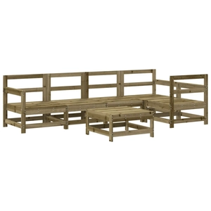 vidaXL Salon de jardin 6 pcs bois de pin imprégné pas cher