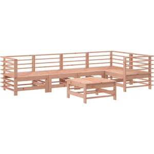 vidaXL Salon de jardin 6 pcs bois massif douglas pas cher