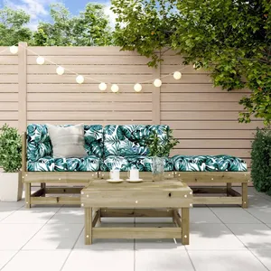 vidaXL Salon de jardin 4 pcs bois de pin imprégné pas cher