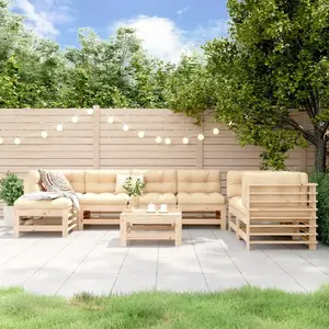 vidaXL Salon de jardin 8 pcs Bois de pin massif pas cher