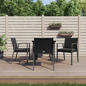 vidaXL Ensemble à manger de jardin 5 pcs coussins résine tressée acier pas cher